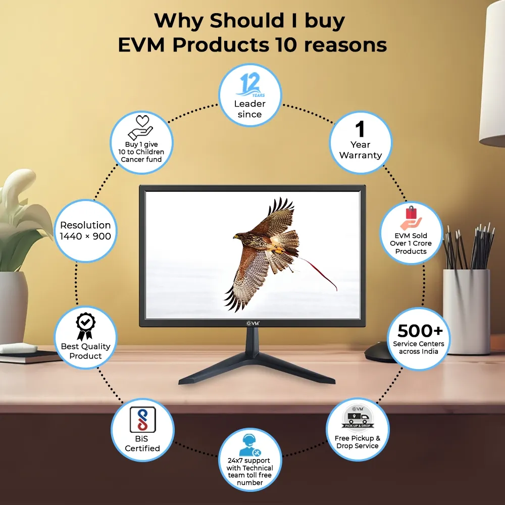 EVM LED Monitor 22" HD with HDMI | VGA (Grand 220) view 4